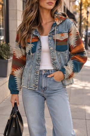 VESTE EN JEAN À CAPUCHE