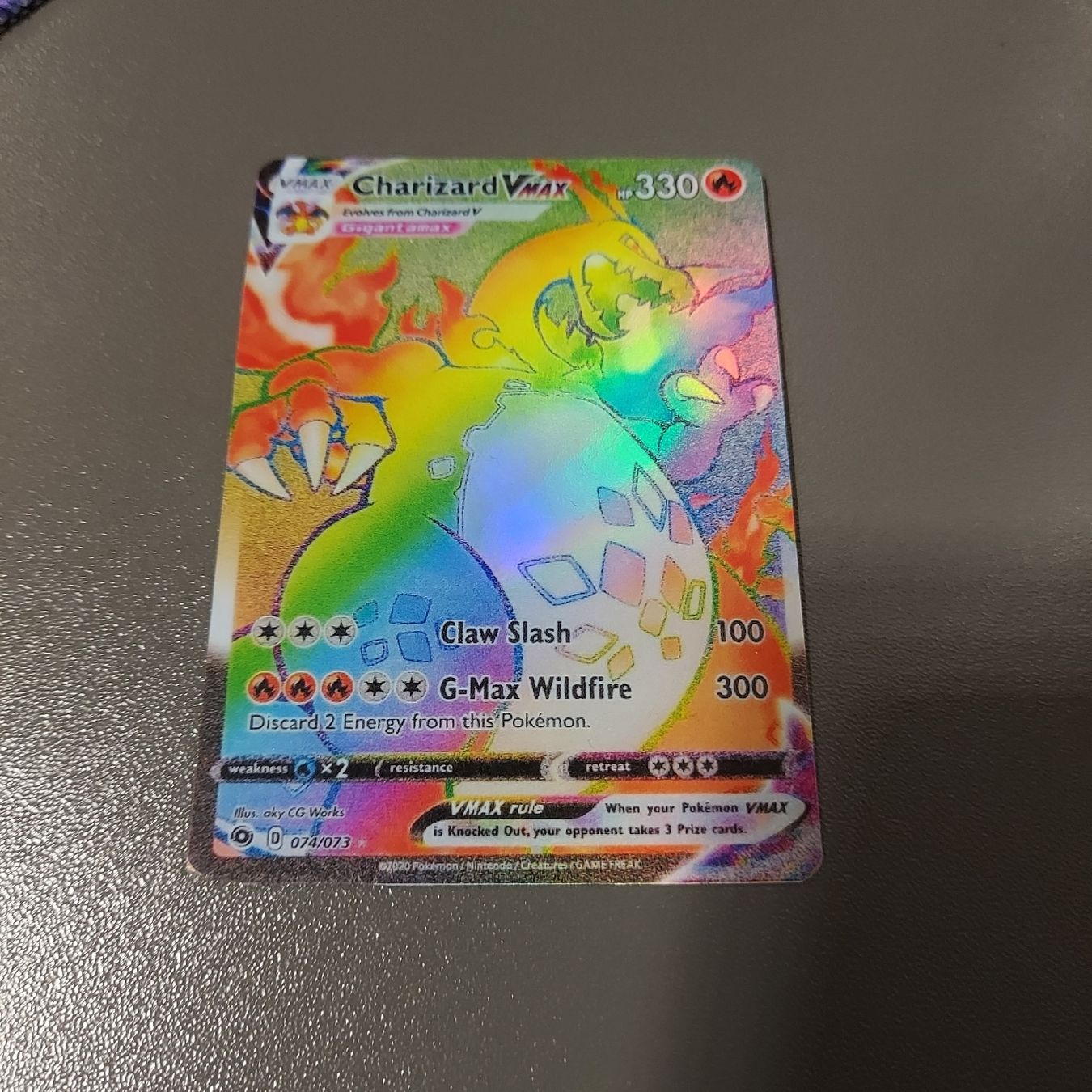 Pokémon Sammelbilder & Trading cards: Charizard Glurak VMAX 074/073 – Gebraucht aus Luzern von Sretenmilo