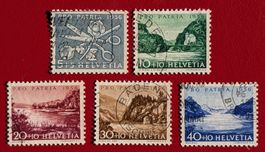 PRO PATRIA SATZ 76 - 80 MIT SCHÖNEN STEMPEL 1956