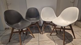 Stuhlset 4er weiss/grau Ikea Fanbyn