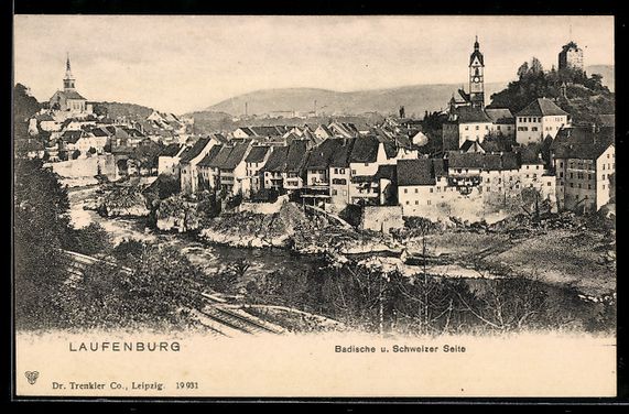 Ansichtskarten: Laufenburg, Badische u. Schweizer Seite – Gebraucht aus Berlin von bartko-reher