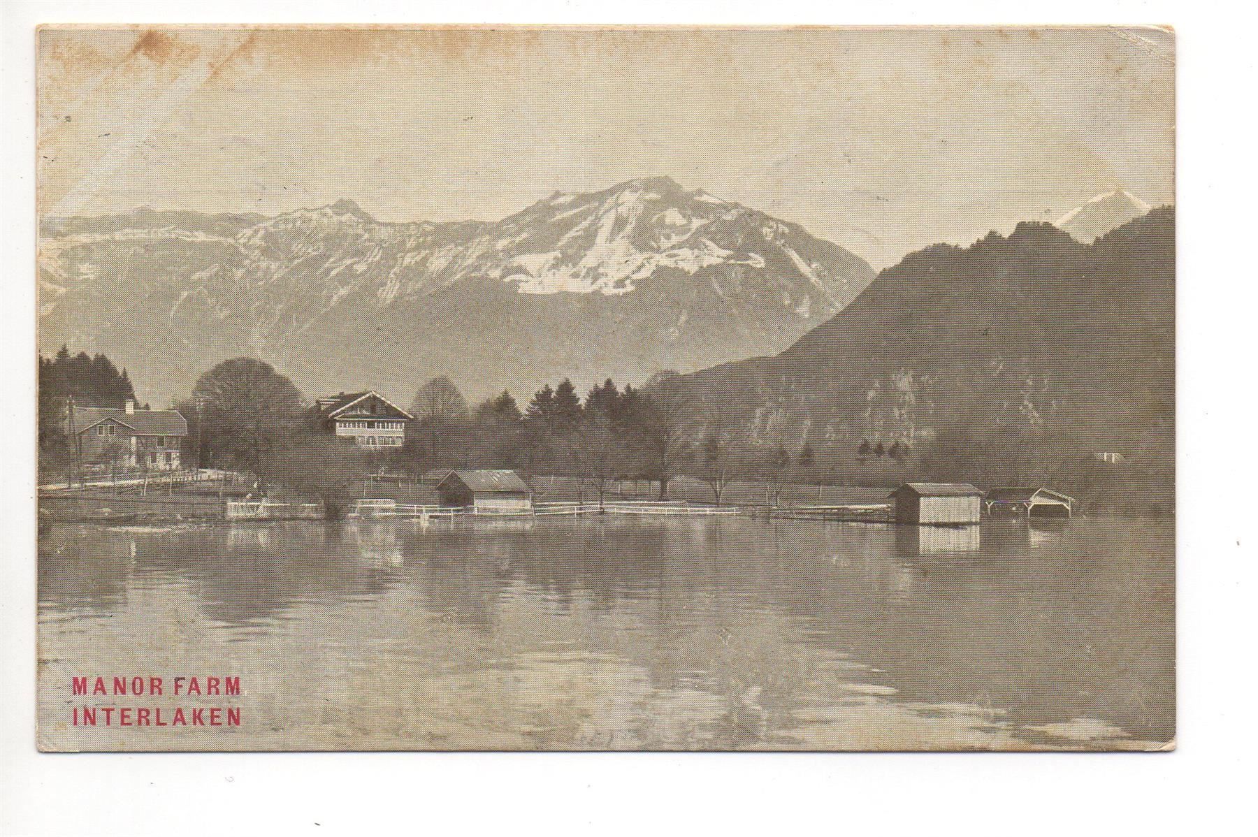 Cartoline postali: INTERLAKEN Manor Farm – Usato da Jona venduto da philajona