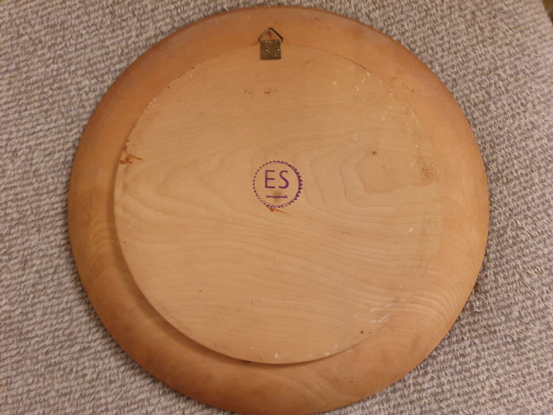 Teller: Schöner Teller aus Holz handgemalt ES – Gebraucht aus Rheineck von Jmurmeli 1