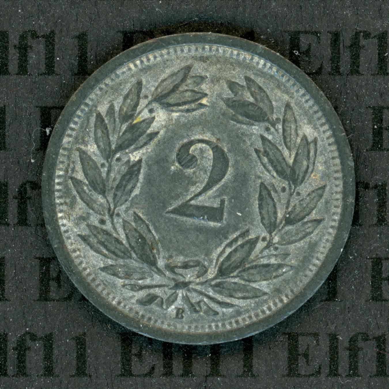 Tutti le monete: CHF___0.02 1946 -vz 2 Rappen – Usato da Widnau venduto da Elf11 1