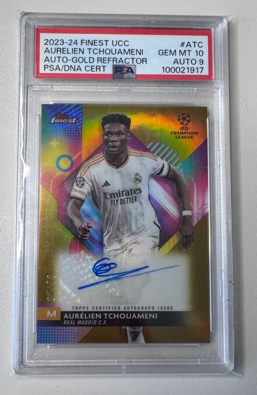 Topps Carte collezionabili: Aurélien Tchouaméni 23-24 Topps Gold Refractor /50 PSA 10 – Nuovo (secondo la descrizione) da Jegenstorf venduto da plataOplomo 2