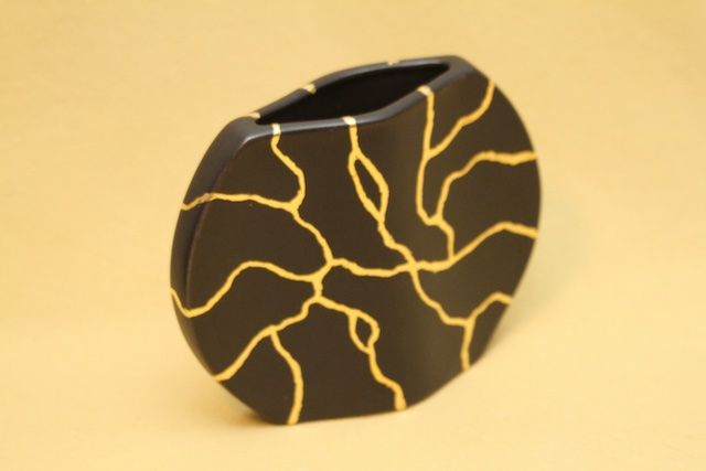 Vasi & Recipienti: Vase schwarz, Kintsugi – Usato da Muri b. Bern venduto da rasastro 1