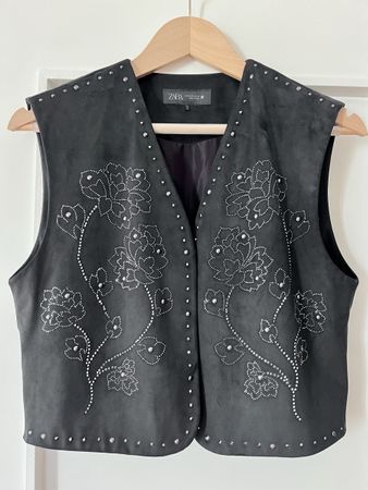 Zara faux-suede vest