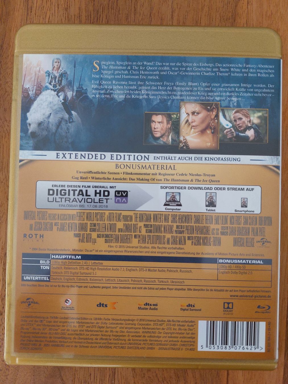 Tutti i DVDs: Blu Ray - The Huntsman & The Ice Queen – Usato da Rheinfelden venduto da FilmAuktion 1