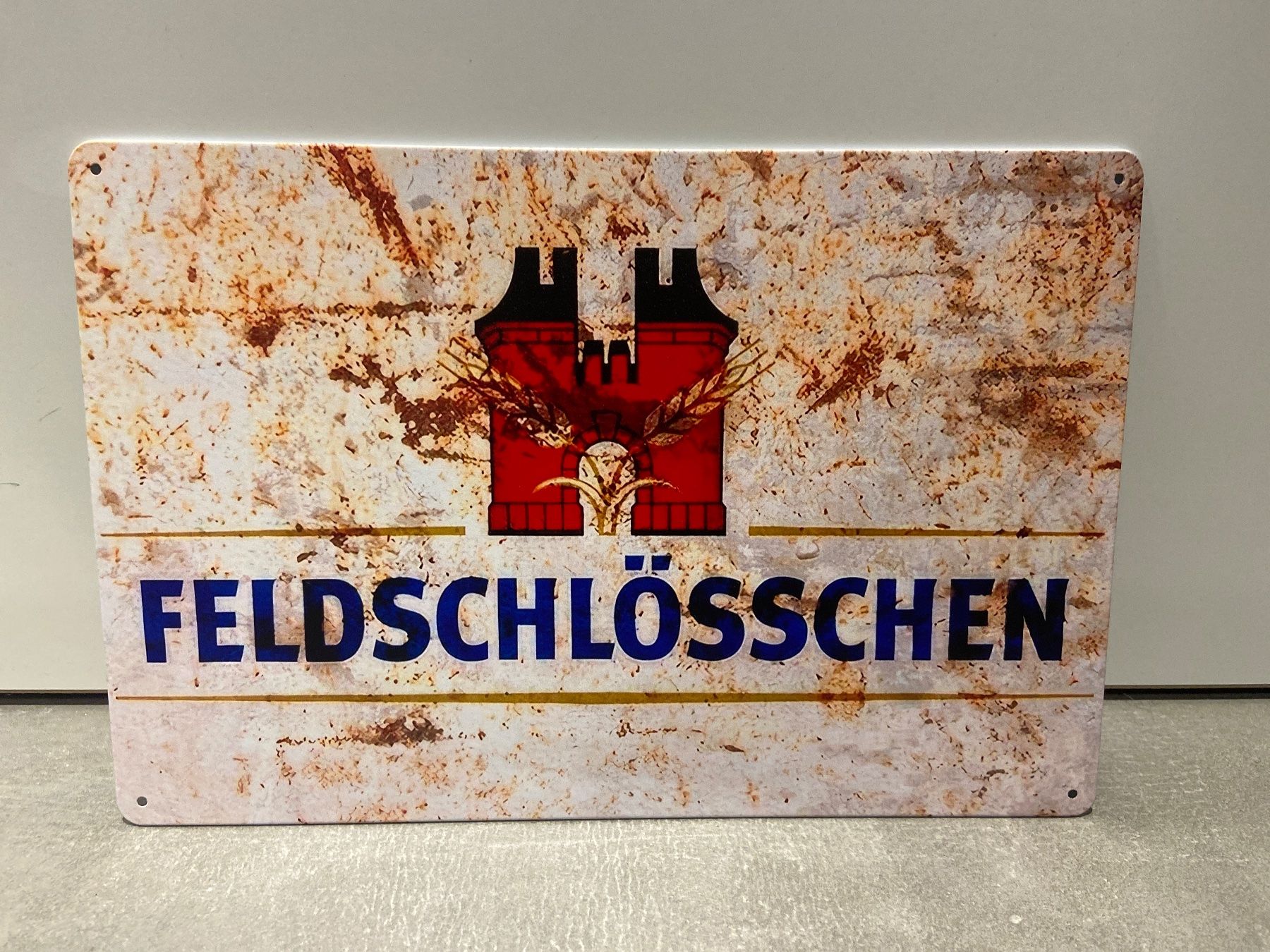Insegne: FELDSCHLÖSSCHEN BIER Vintage Blechschild – Nuovo e nell'imballaggio originale da Seon venduto da Aaargauer01 2