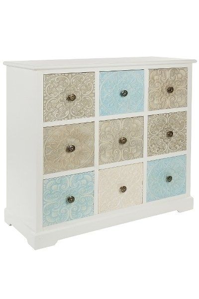Kommoden: Sideboard, Kommode "Inez", mit 9 Schubladen – Neu und originalverpackt aus Flawil von vivalacasa