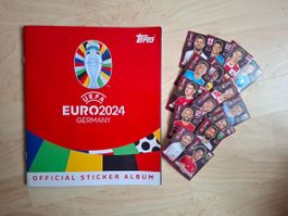 EURO 2024 Germany Fussball Heft mit ca.180 Sticker + UEFA