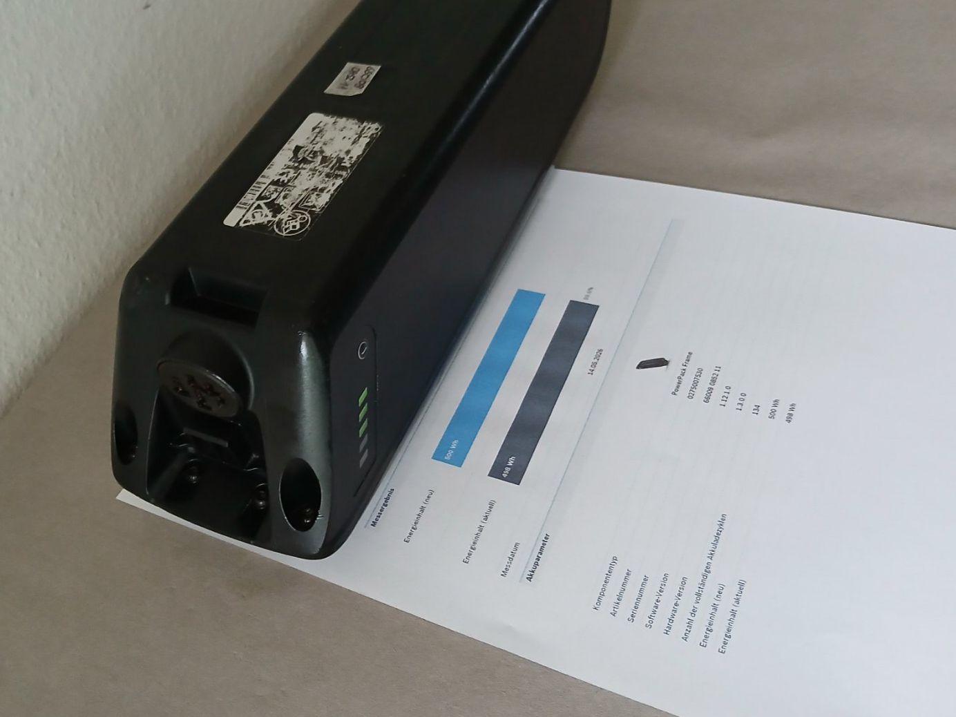 Bosch Batterie: Powerpack 500 Akku - 498Wh 99.6% mit Bosch Messbericht – Usato da Winterthur venduto da .-thx-. 4