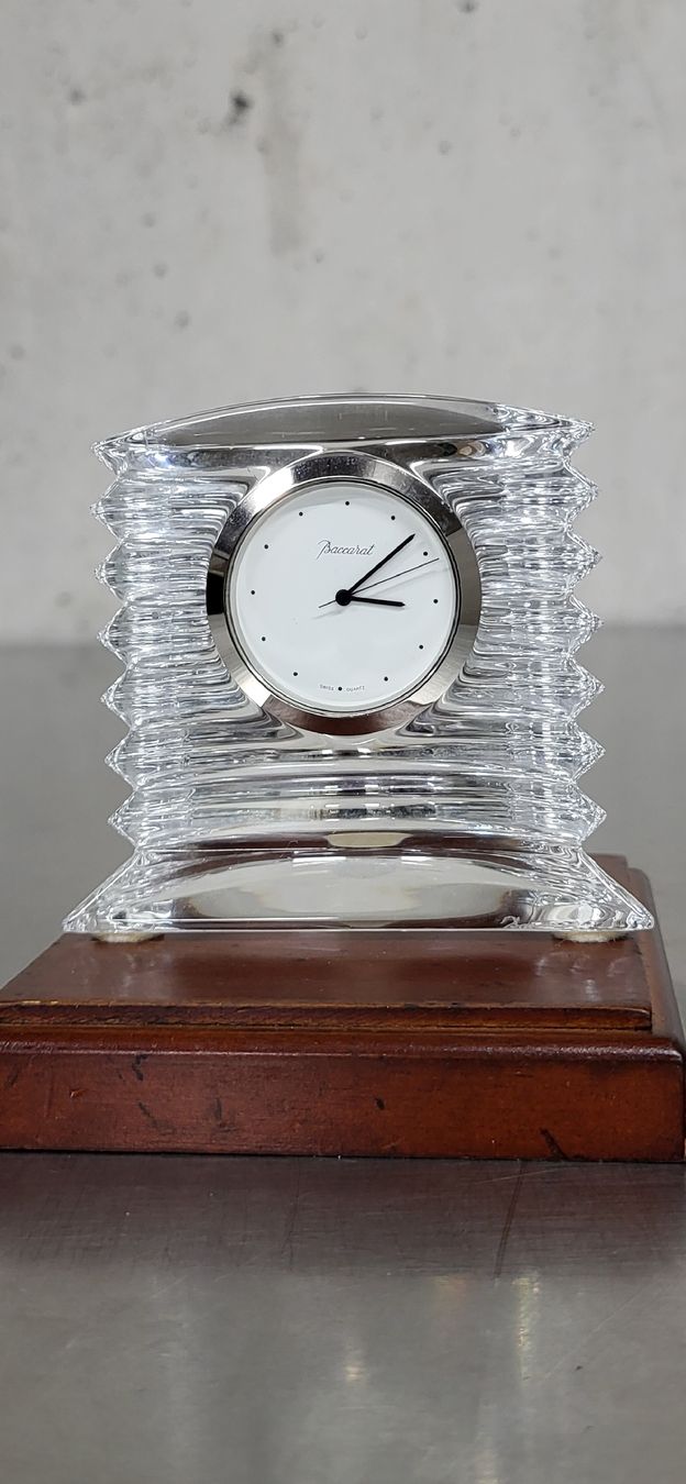 Baccarat Orologi da terra & Orologi da parete: Baccarat Tischuhr Kristallglas – Nuovo (secondo la descrizione) da Zürich venduto da timbuktu03