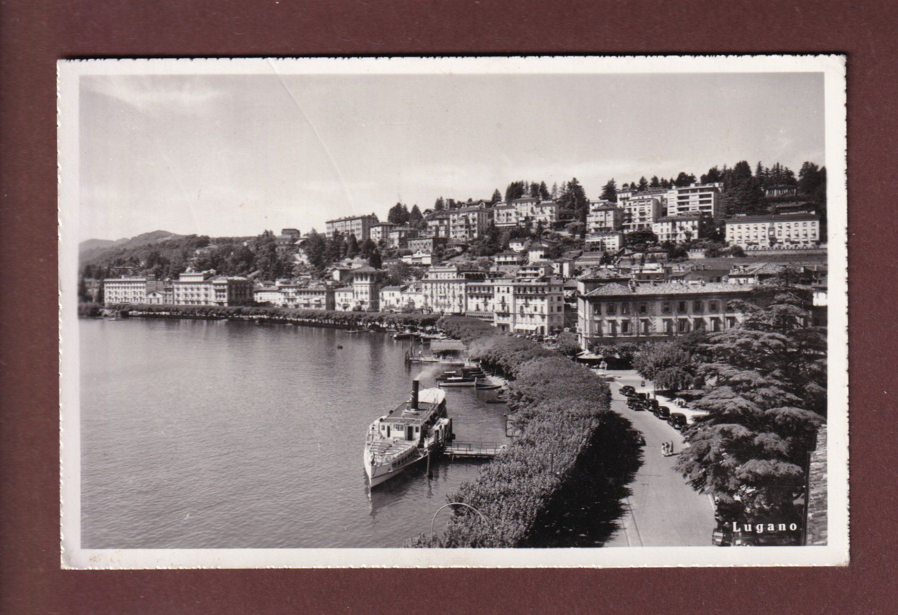 Ansichtskarten: LUGANO - Quai  - Nave - 1951 – Gebraucht aus Pully von nicecards