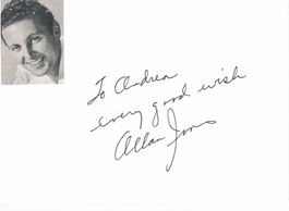 Allan Jones 1907-92 Autogramm signiert Karte 10x15cm