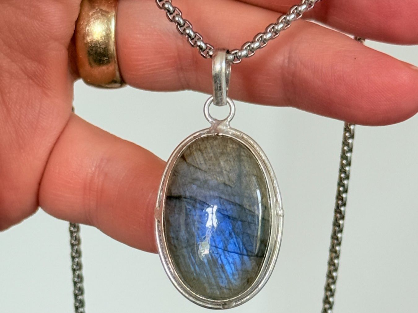 Ketten: Collier labradorite, élégant et tendance ✨ – Neu und originalverpackt aus Genève von AWWA
