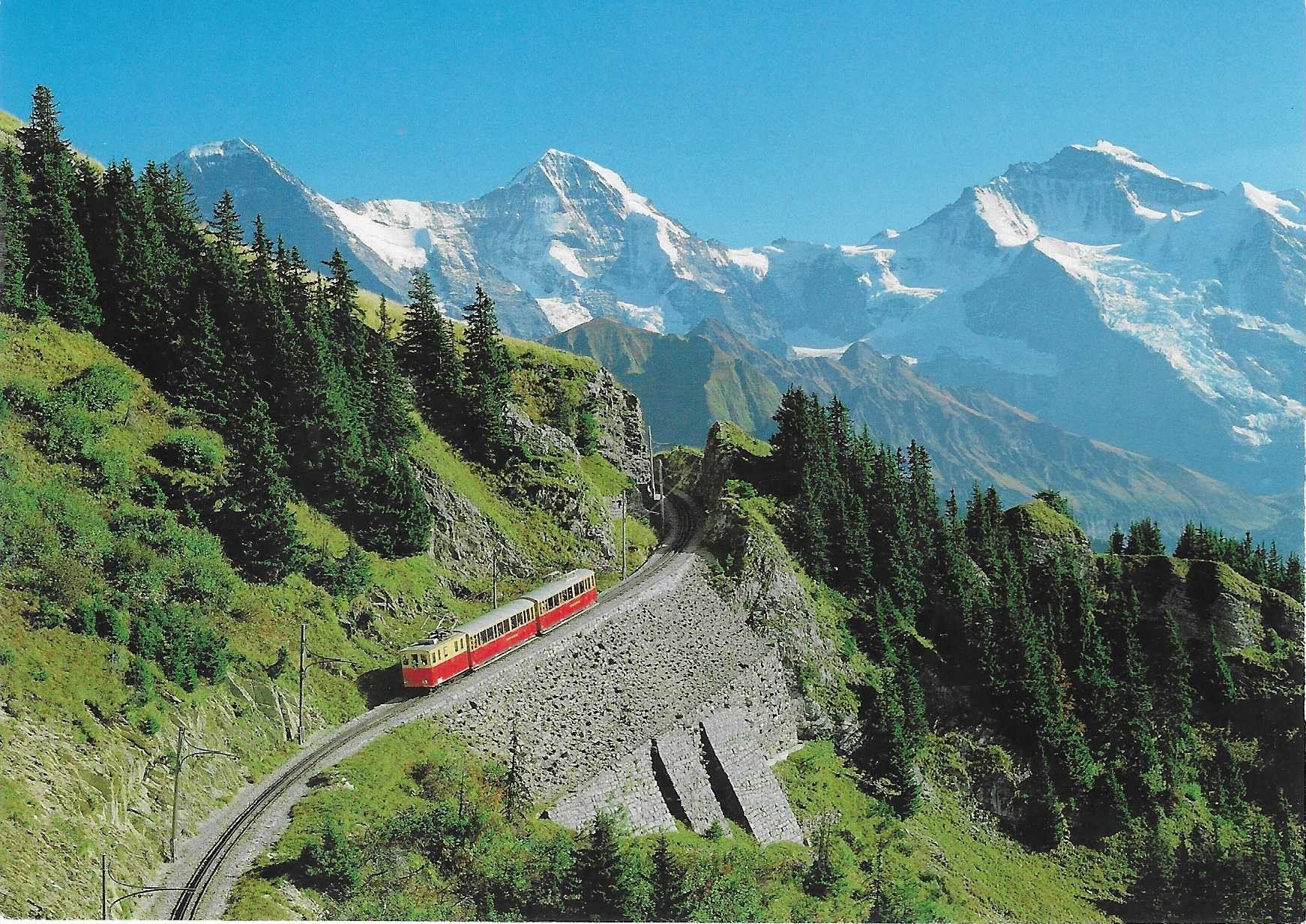 Cartoline postali: Schynige Platte Bahn mit Eiger,Mönch,Jungfrau – Nuovo (secondo la descrizione) da Rothrist venduto da Stranglehold
