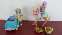 Chelsea Puppe mit Auto und Pferd, Sommer Set
