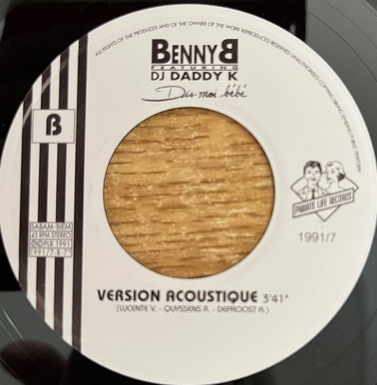 Dischi in vinile: BENNY B FEATURING DJ DADDY K - DIS-MOI BEBE – Usato da Bussigny venduto da vinyl-pas-cher 3