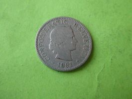 Schweiz 1891, 5 Rappen