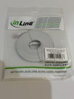 Lan Cat6 1 GBit/s UTP Netzwerk Kabel flach weiss, 5m - NEU