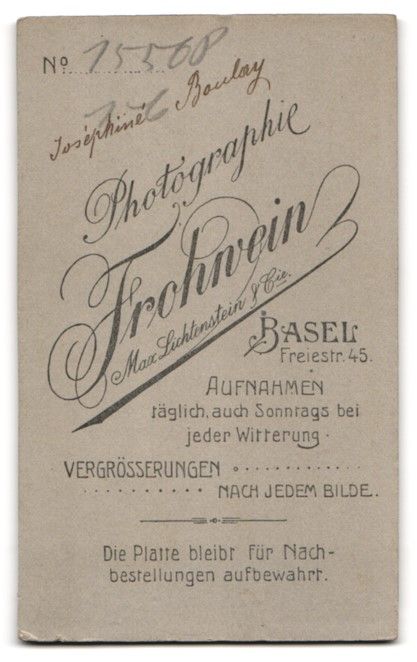 Fotografie & Manifesti: Fotografie Max Lichtenstein, Cie., Basel – Usato da Berlin venduto da bartko-reher 1
