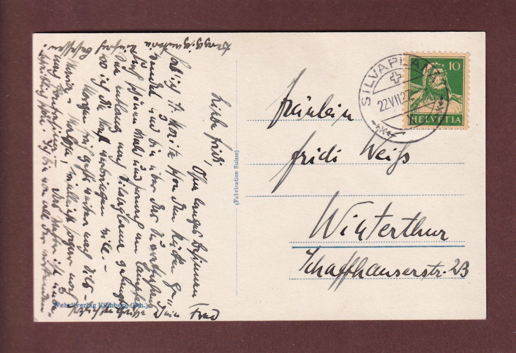 Cartoline postali: ST. MORITZ-BAD und DORF - 1927 – Usato da Pully venduto da nicecards-shop 1