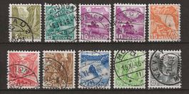 CH201y - Paysages 1936 papier lisse obl.