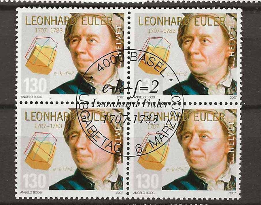 Tutti i francobolli: B1226 - 300 ans L. Euler  B4 1er jour – Usato da Trélex venduto da Phil_Albert