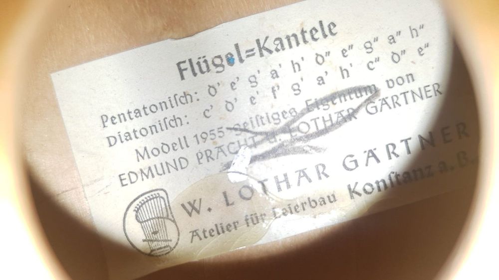 FlügelKantele von W. Lothar Gärtner Kaufen auf Ricardo