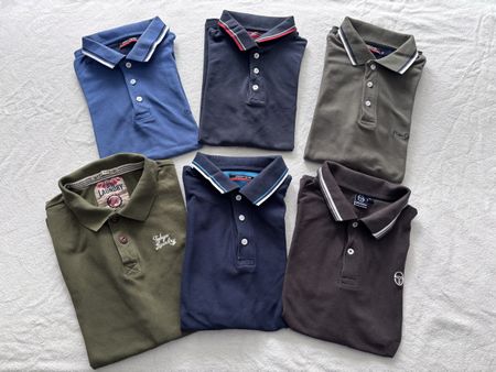 6er Set Herren Polo Shirts - Gr. M