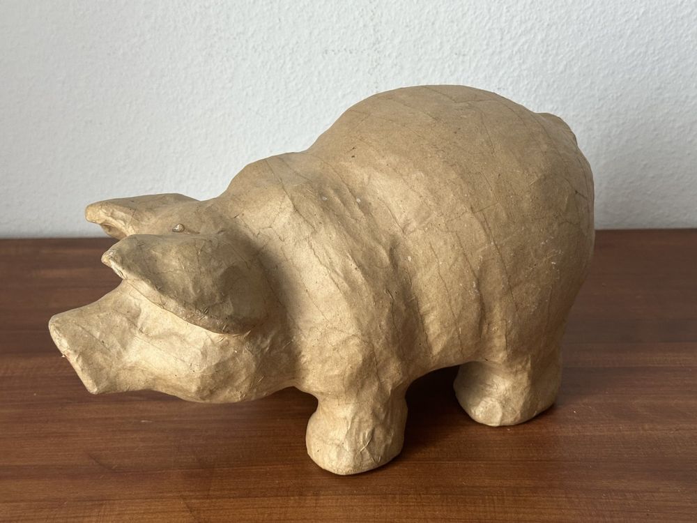 Glücks-Schwein aus Pappmaché | Kaufen auf Ricardo
