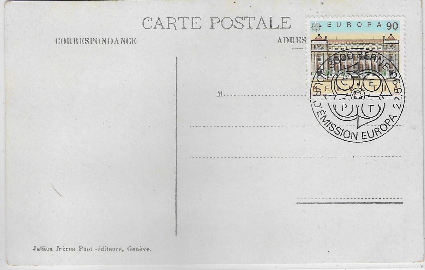 Cartoline postali: Geneve - Hotel des Postes - Tram Tramway - animee - Litho – Usato da Ettingen venduto da Kartenplanet 1