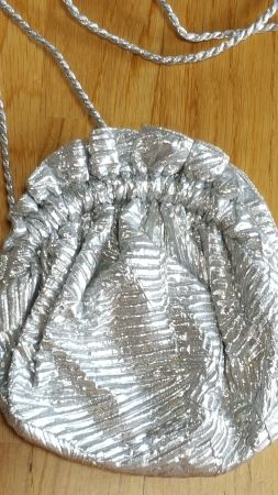 festliches silber Damentasche Pochette Hochzeit
