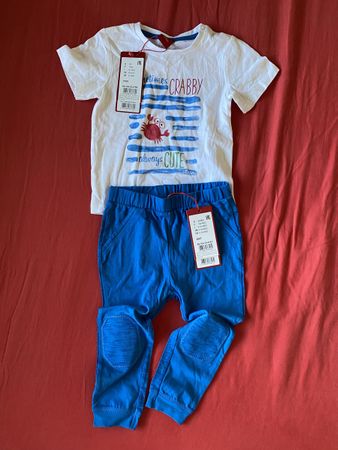 S Oliver Baby Outfit T-Shirt und Hose Grösse 80 NEU