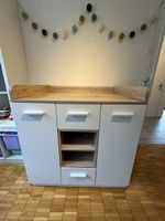 Wickelkommode Holzoptik weiss mit Schubladen gebraucht