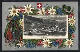 Litho St-Croix, Ortsansicht, Wappen, Ede