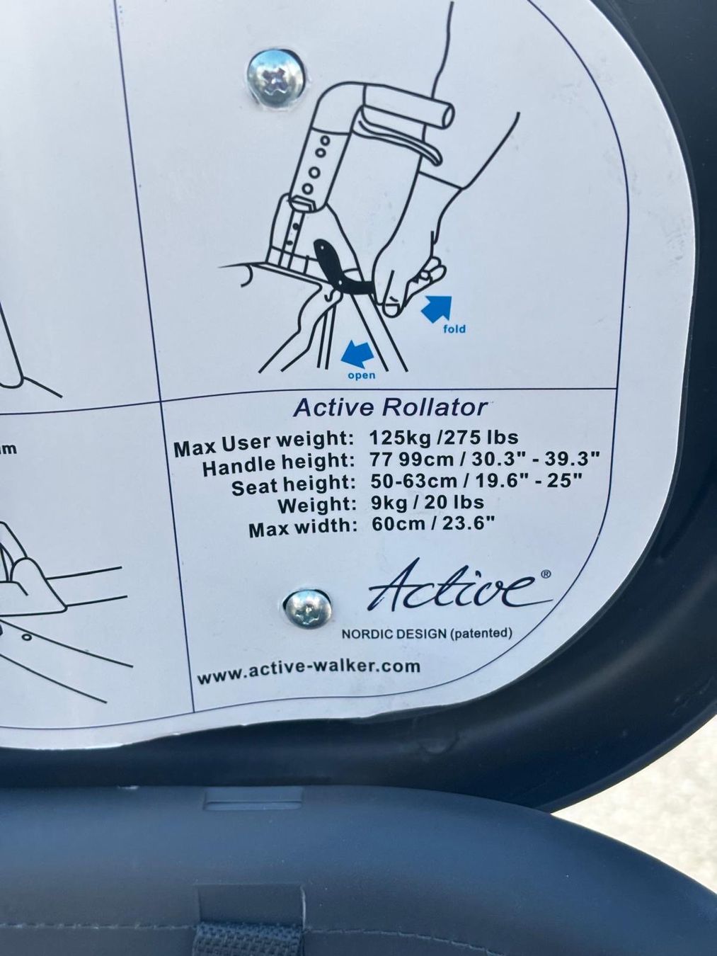 Ausili per la deambulazione: Rollator Active Walker Acces – Usato da Guntershausen b. Aadorf venduto da yvo_dx2z 6