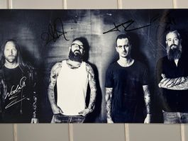 IN FLAMES original in person Autogramm Grossfoto / signiert