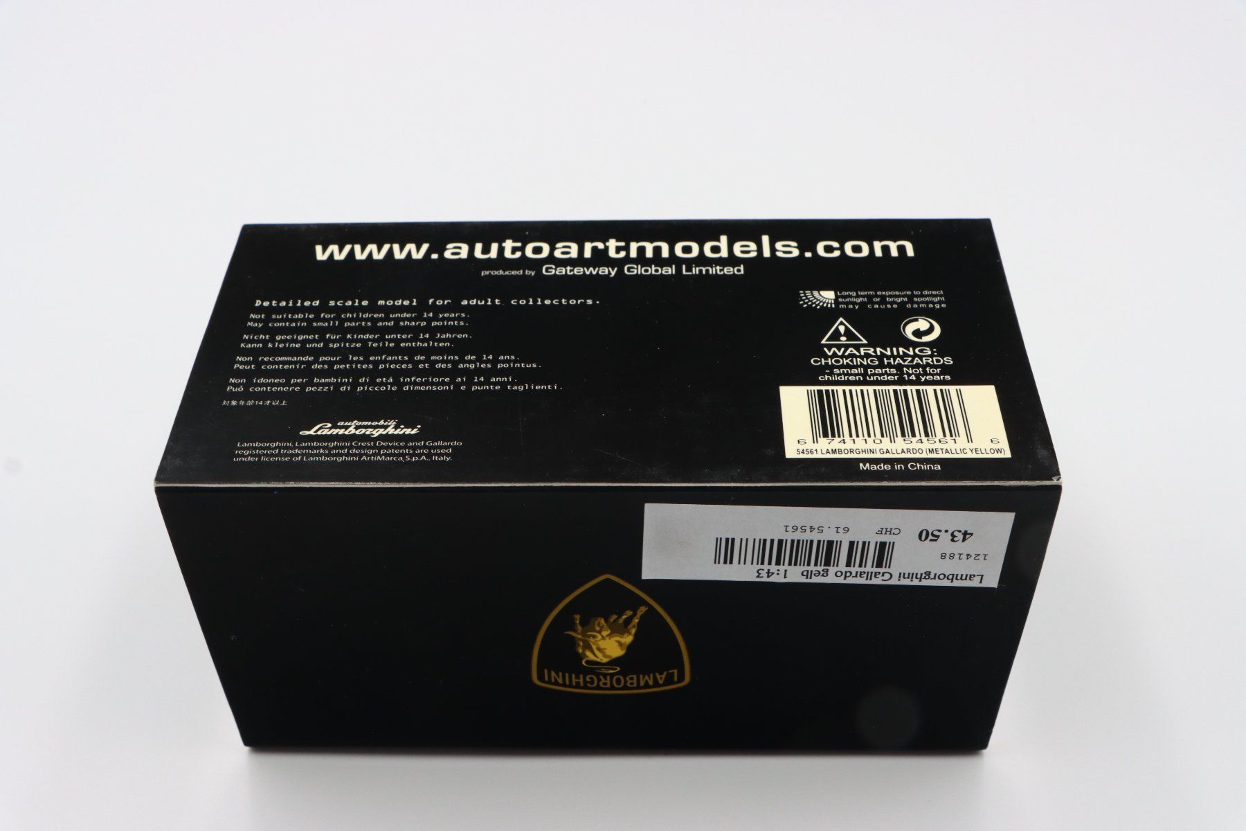 Lamborghini Modellini d'auto: Lamborghini Gallardo 2004 1:43 AutoArt – Nuovo e nell'imballaggio originale da Bühl b.Aarberg venduto da modelldiecast 2