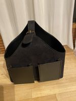 Panier de rangement noir avec poches
