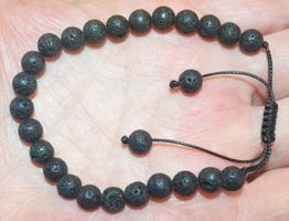 Armband 217 – Lava 6mm Perlen – Grössenverstellbar