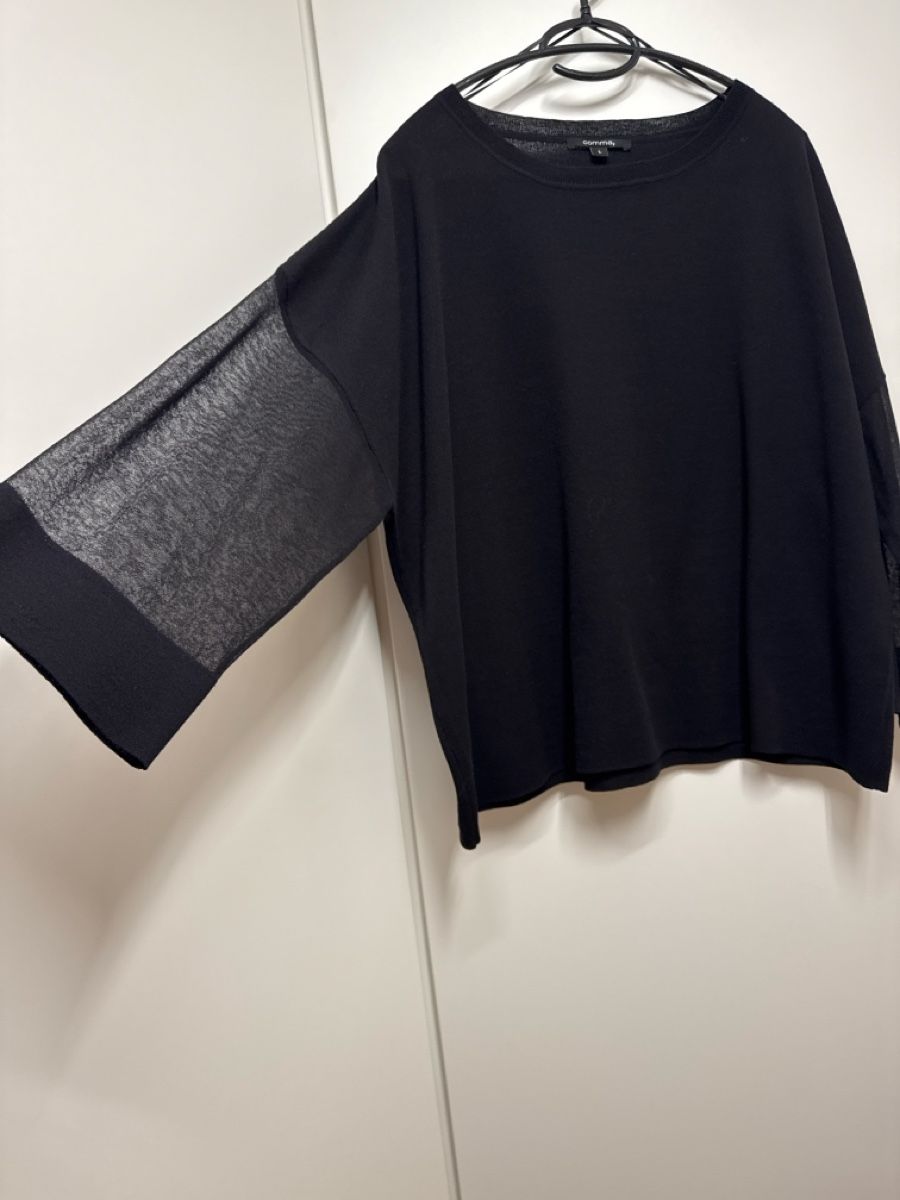 Comma Maglioni & Felpe: Schwarzer Pullover mit transparenten Ärmeln Comma L – Nuovo (secondo la descrizione) da Eichberg venduto da OanaB 1