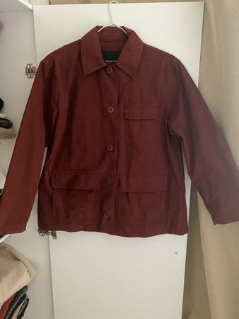 Veste courte bordeaux rouille femme taille M bon etat 
