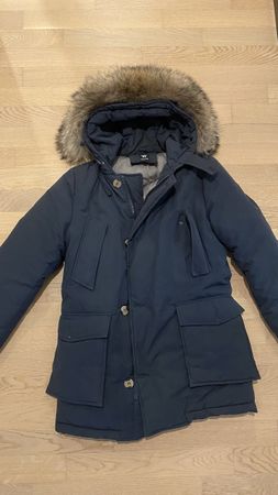 Winterjacke Blau mit Kunstfell