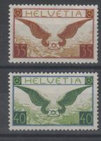 Schweiz Flugpost 1929 Satz SBK Nr.F14/F15 ** Kat: 350.00 CHF