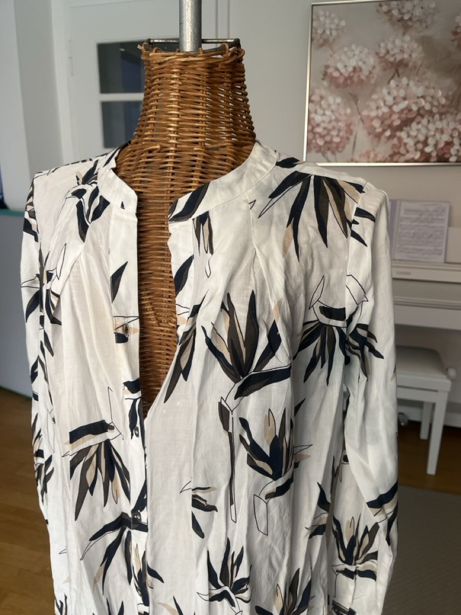 Camicette: Bluse, Nü, weiss/schwarz, M – Usato da Solothurn venduto da Bobesch08 2