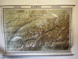 Schulwandkarte sehr dekorativ/sehr guter Zustand 