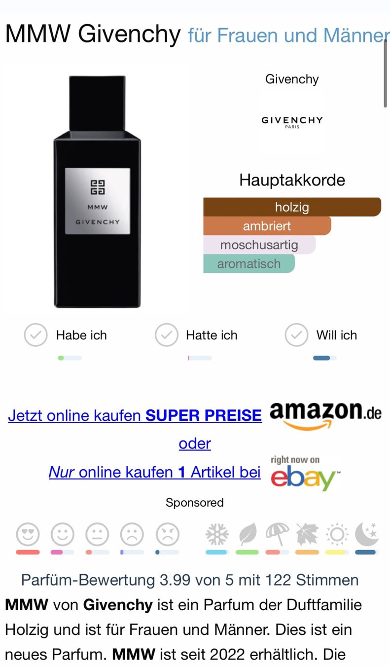 Profumi & Eau de Toilette: MSW Milestone EDP 5ML (MMW Givenchy Clone) – Usato da Zürich venduto da deruja 2