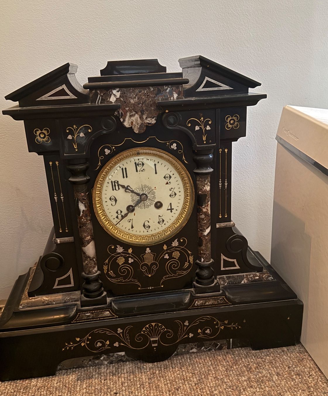 Pendules & Horloges murales: Pendule Napoleon III en marbre – D'occasion à La rippe par 51ricard